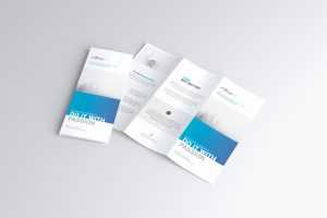 Free US Letter Trifold Brochure Mockup
