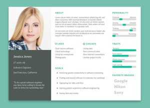 Free User Persona Template PSD