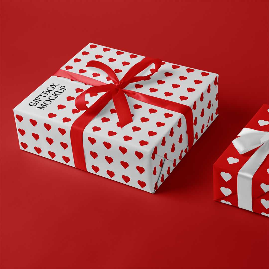 Free Valentine's Gift Boxes Mockup