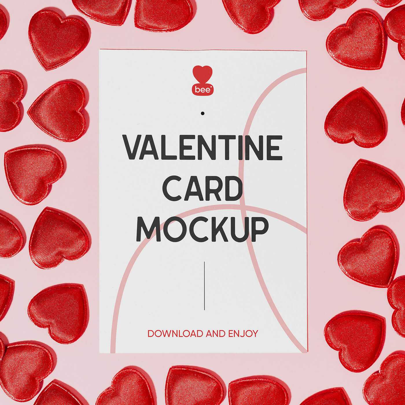 Free Valentines Card Mockup PSD