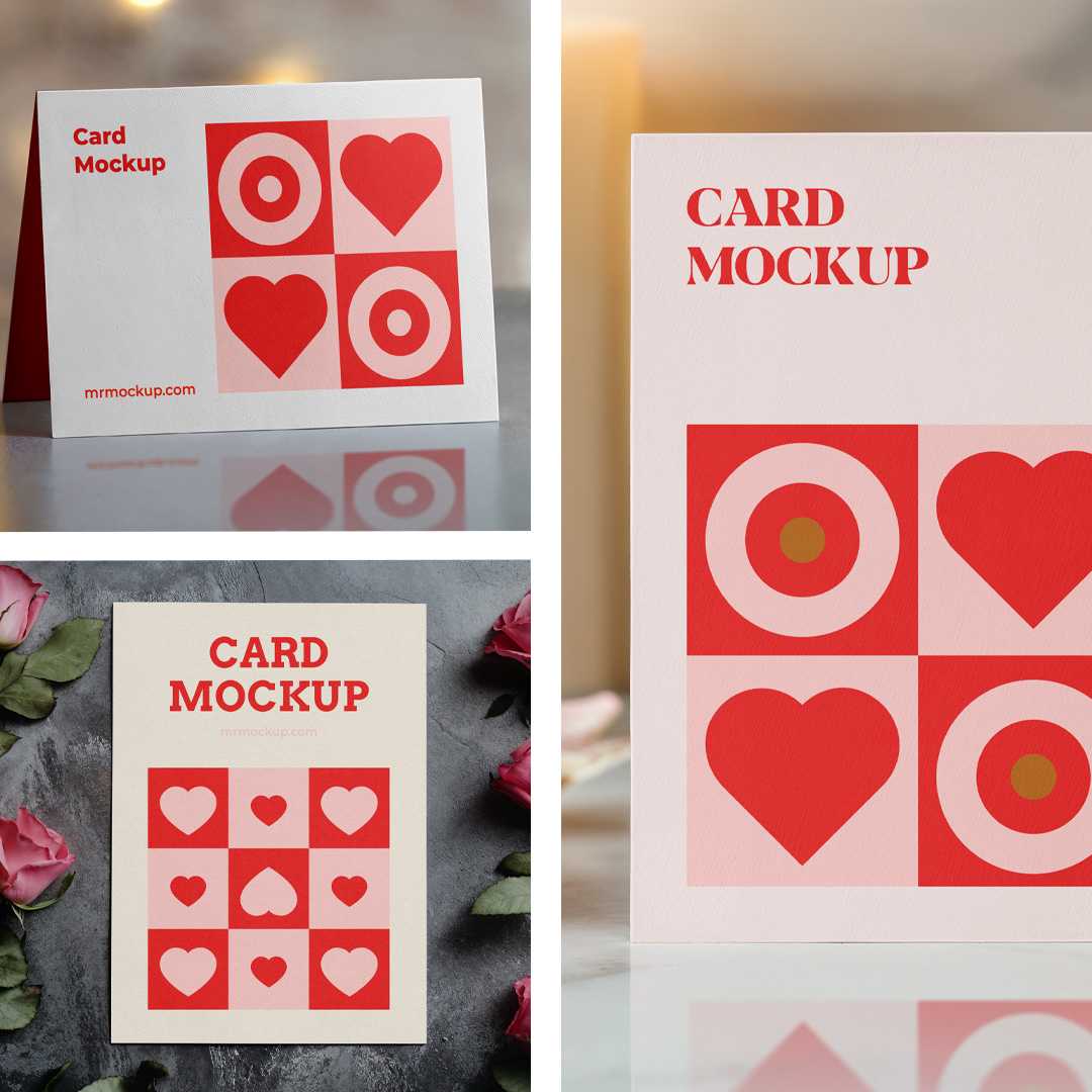 Free Valentines Day Card Package Mockups