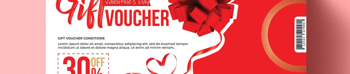 Free Valentines Day Special Gift Voucher Template PSD file