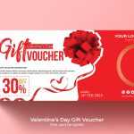 Free Valentines Day Special Gift Voucher Template PSD file