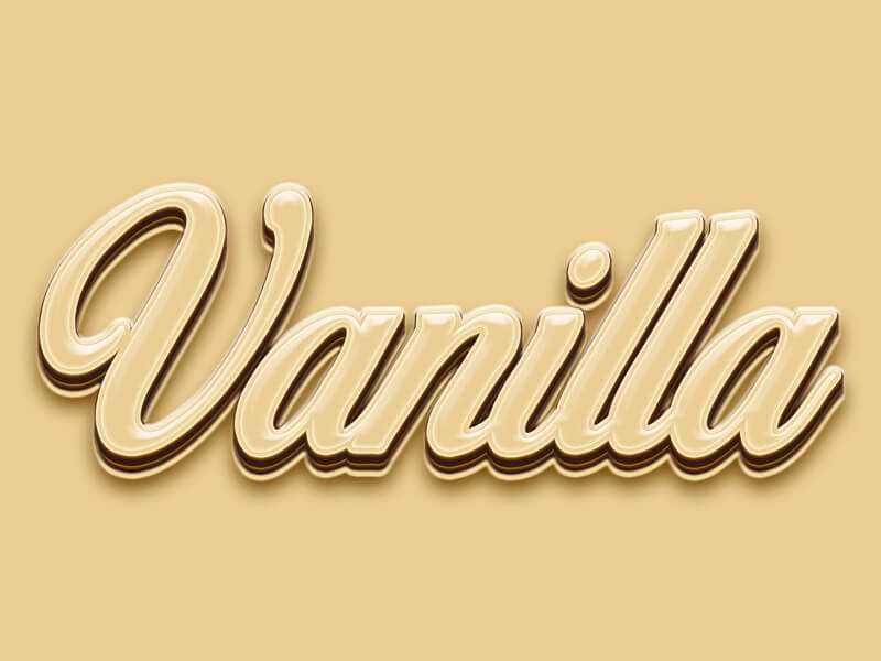 Free Vanilla Choclate STyle Photoshop Text Effect