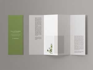 Free Vertical 4 Foldable A4 Brochure Mockup PSD