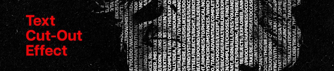 Free Vertical Cut Out Text Photo Effect PSD