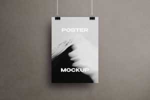 Free Vertical Hanging Poster Mockup PSD - Best Free PSD Mockups