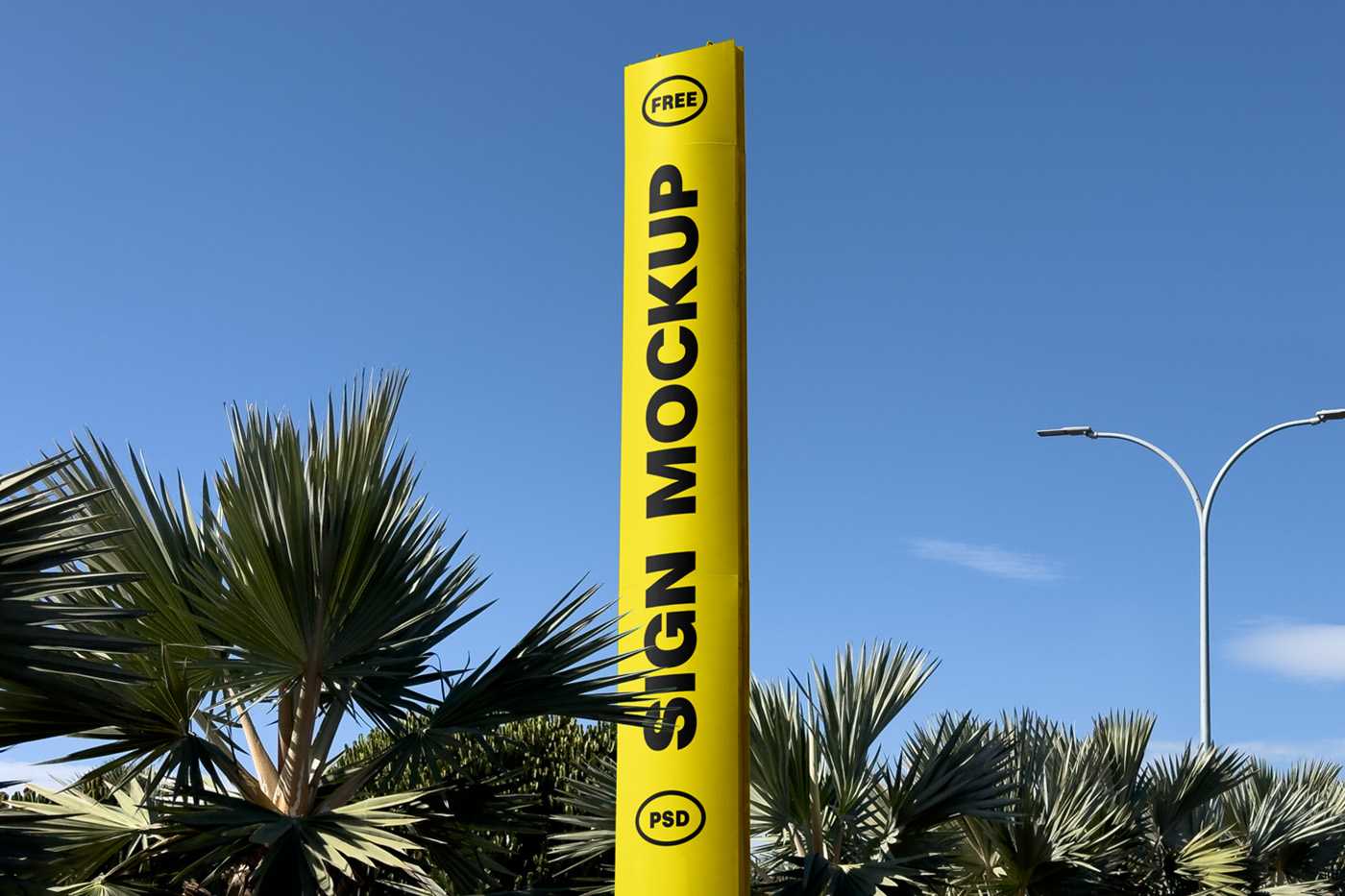Free Vertical Sign Mockup