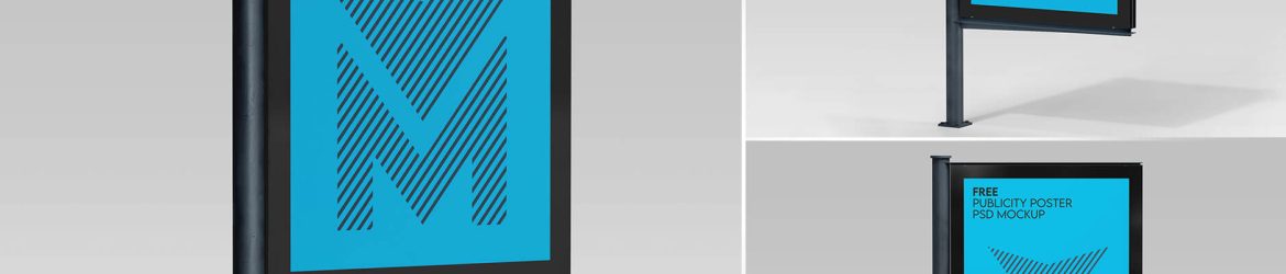 Free Vertical Urban Metal Frame Poster Mockup PSD