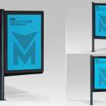 Free Vertical Urban Metal Frame Poster Mockup PSD