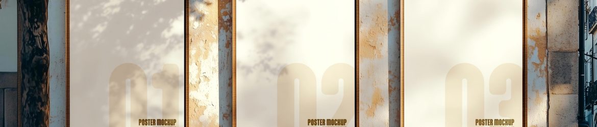 Free Vibrant Three Street Poster Mockup Free Vibrant Three Street Poster Mockup