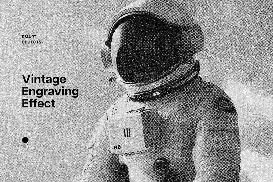 Free Vintage Engraving Photo Effect PSD