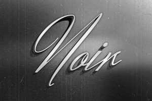 Free Vintage Film Noir Text Effect PSD
