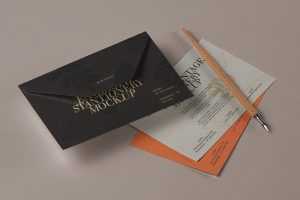 Free Vintage Invitation Mockup PSD