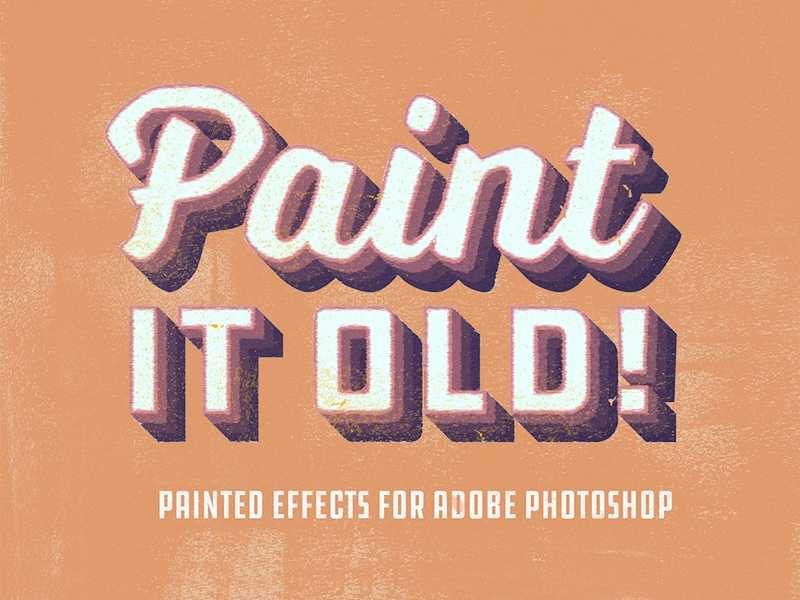 Free Vintage Paint Effects Texts Mockup – Paint it Old!