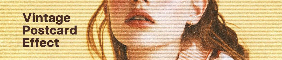Free Vintage Postcard Halftone Effect PSD