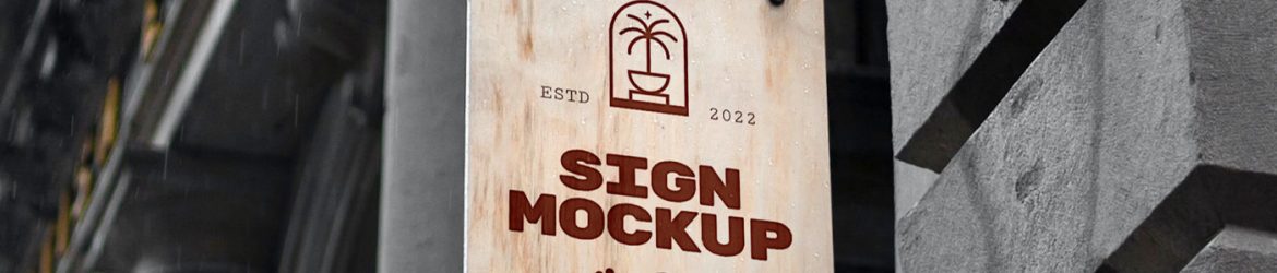 Free Vintage Wood Sign Mockup