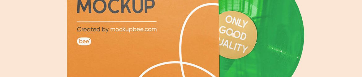 Free Vinyl Cover Recorder Mockup PSD