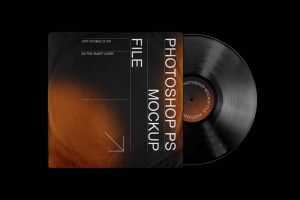 Free Vinyl Record Mockups PSD