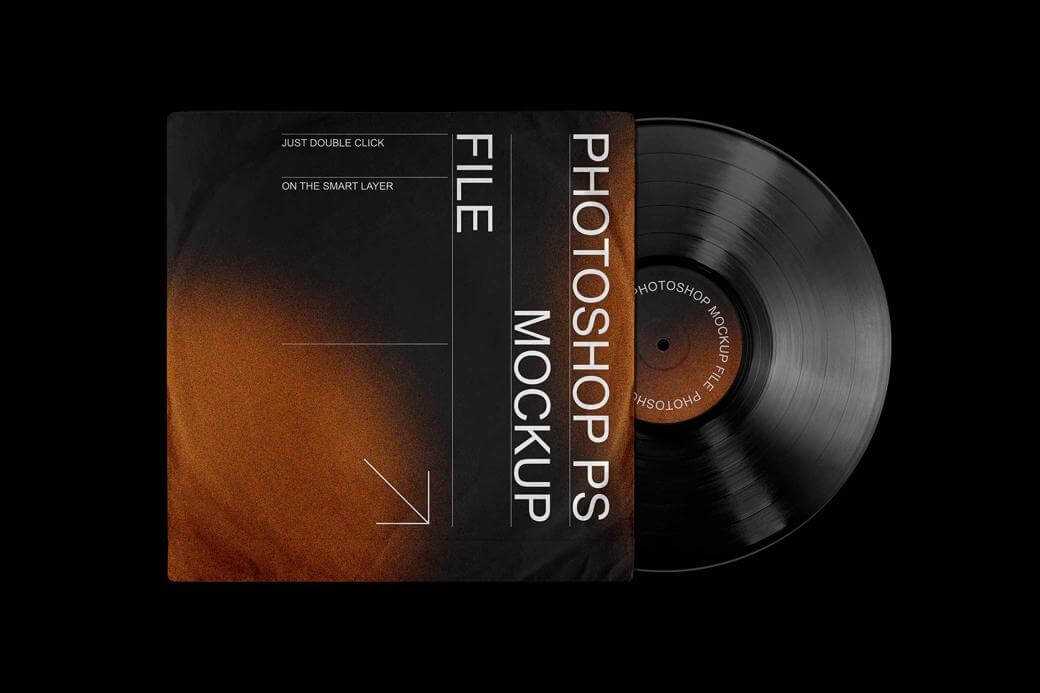 Free Vinyl Record Mockups PSD