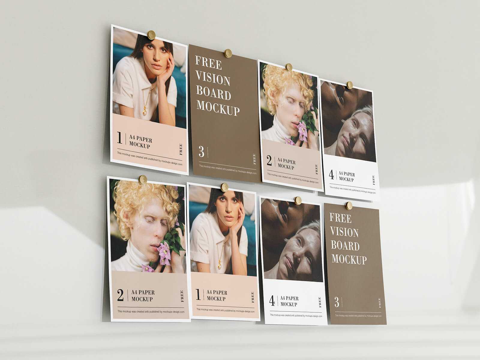 Free Vision Board Template Mockups 3 PSD Set