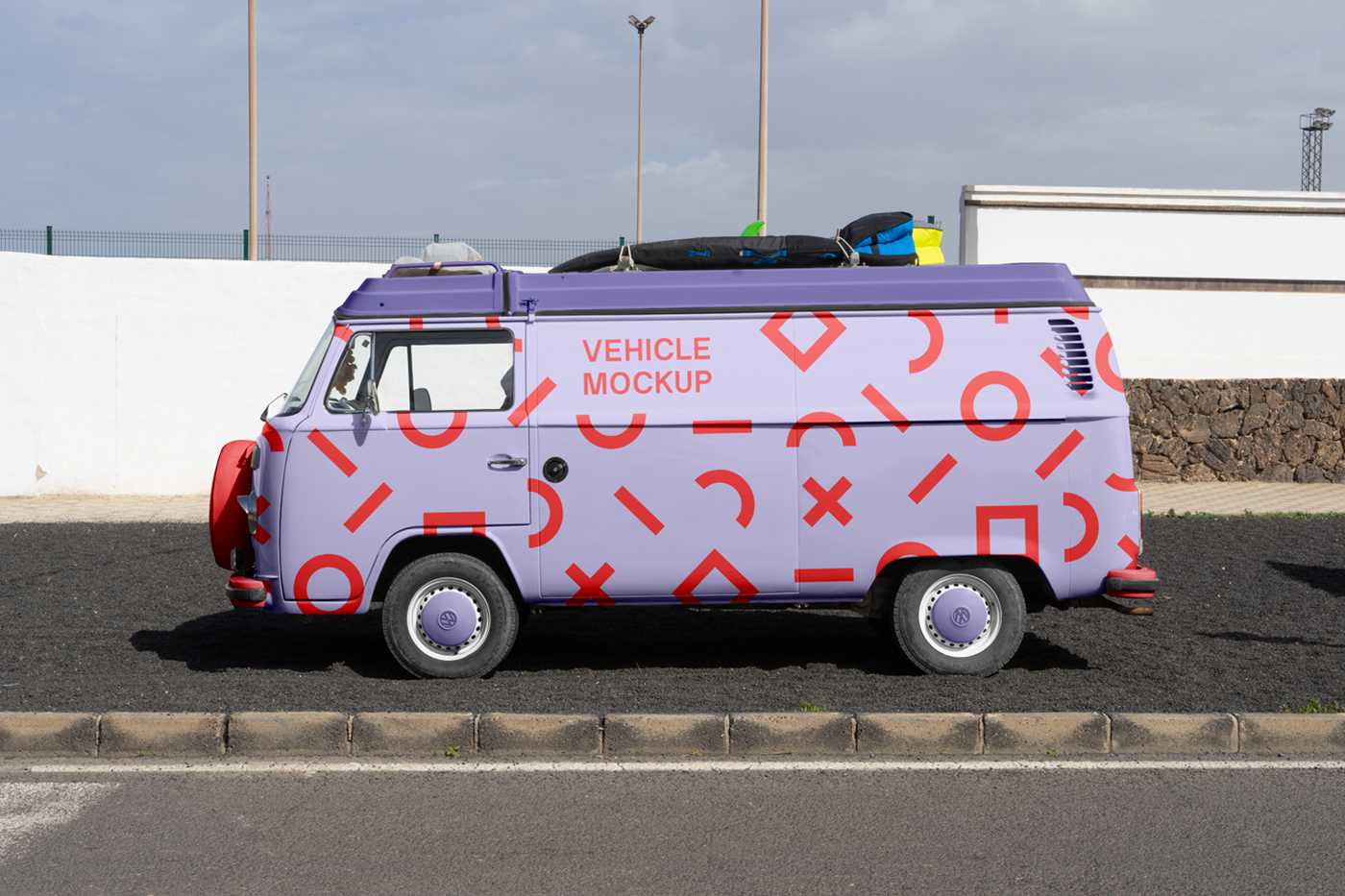Free Volkswagen Camper Mockup
