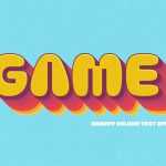 Free Volume Game Text Effect PSD