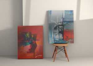 Free Wall Art Canvas Mockup