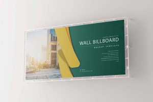 Free Wall Frame Fixed Billboard Mockup PSD