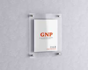 Free Wall Mounted Clear Acyrlic Name Plate Mockup PSD - Free mockup PSD | PsFiles