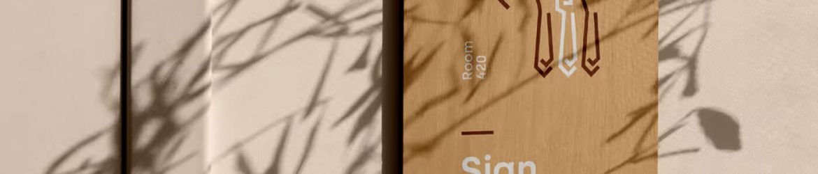Free Wall-Mounted Wooden Sign Mockup PSD - Free PSD Mockup | PsFiles