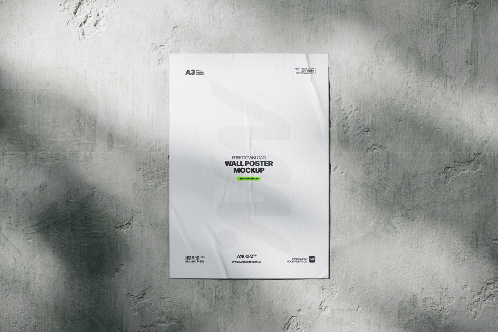 Free Wall Poster Mockup
