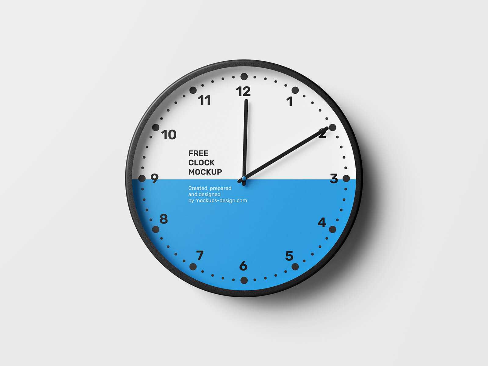Free Wall Round Clock Mockups PSD set
