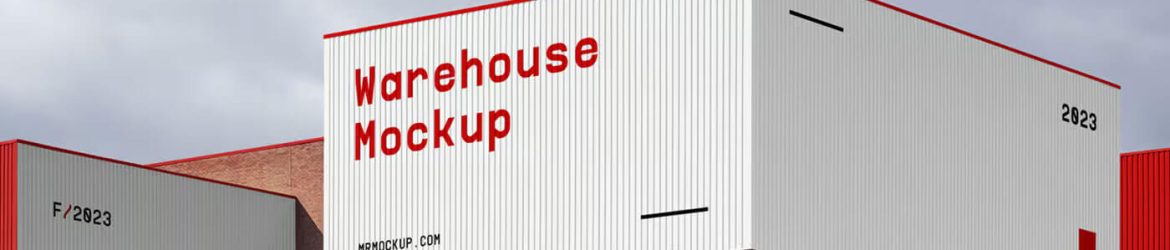 Free Warehouse Building Branding Mockup PSD