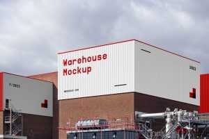 Free Warehouse Building Mockup