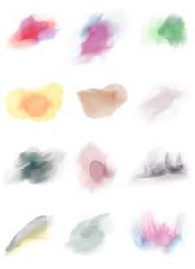 Free Watercolor Abstract Smudge Shapes (PNG)
