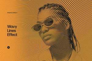 Free Wavy Lines Photo Effect PSD files