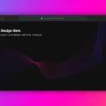 Free Web Browser Dark Theme Mockup PSD PSD