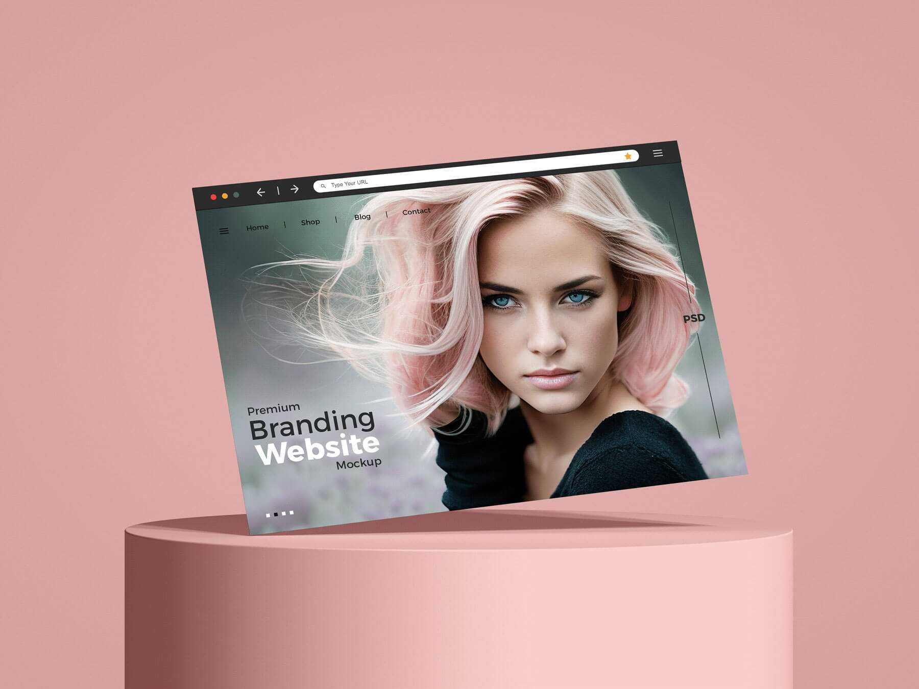 Free Website Branding Mockup PSD