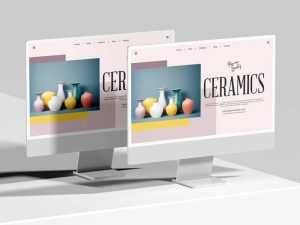 Free Website Branding New iMac Mockup PSD - Free PSD Mockups | PsFiles