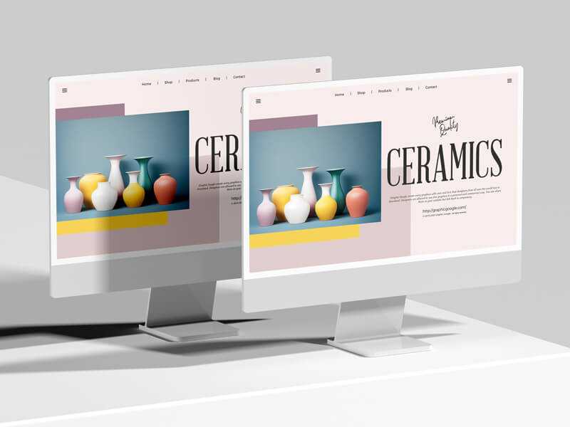 Free Website Branding New iMac Mockup PSD - Free PSD Mockups | PsFiles