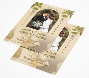 Free Wedding Invitation Card Design PSD Template