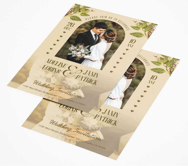 Free Wedding Invitation Card Design PSD Template