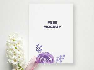 Free Wedding & Invitation Card Mockup PSD