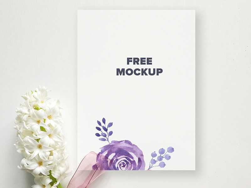 Free Wedding & Invitation Card Mockup PSD