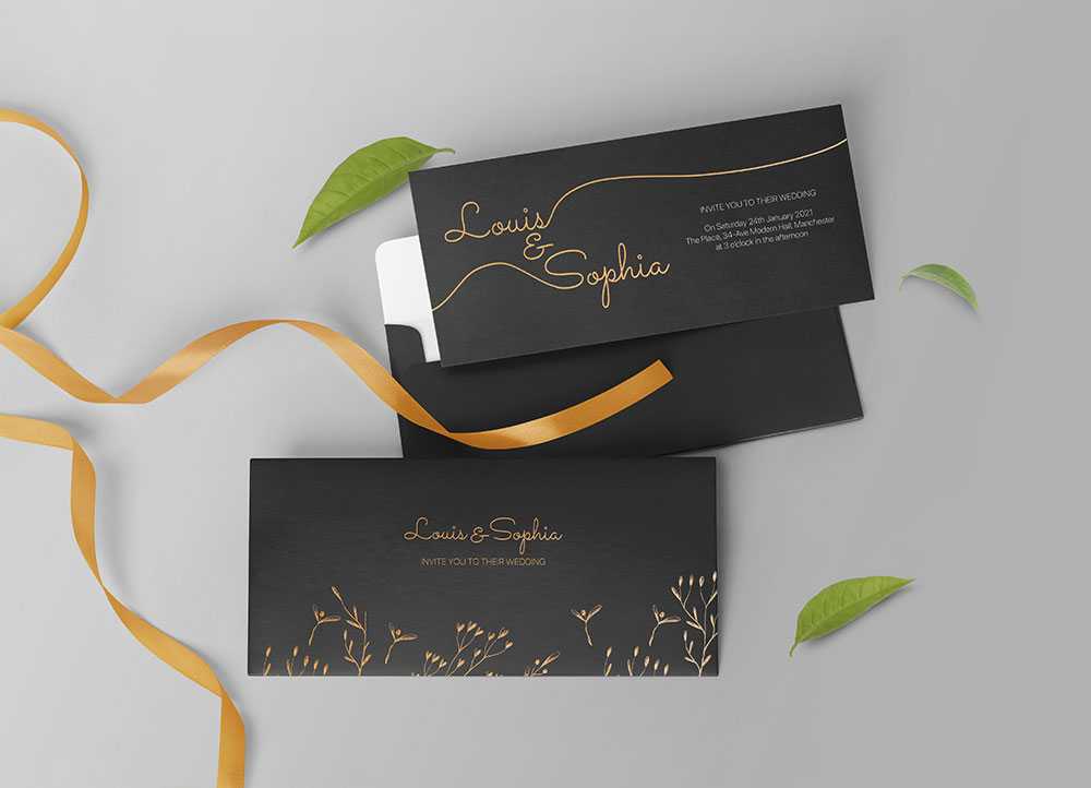 Free Wedding Invitation Mockup PSD