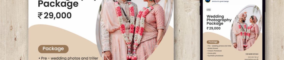 Free Wedding Photography Social Media Post PSD Template