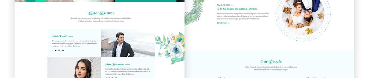 Free Wedding Website Template PSD Free Wedding Website Template PSD
