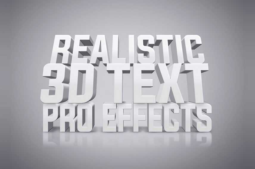 Free White 3D Text Effect PSD - Free Photoshop Text Effects | PsFiles