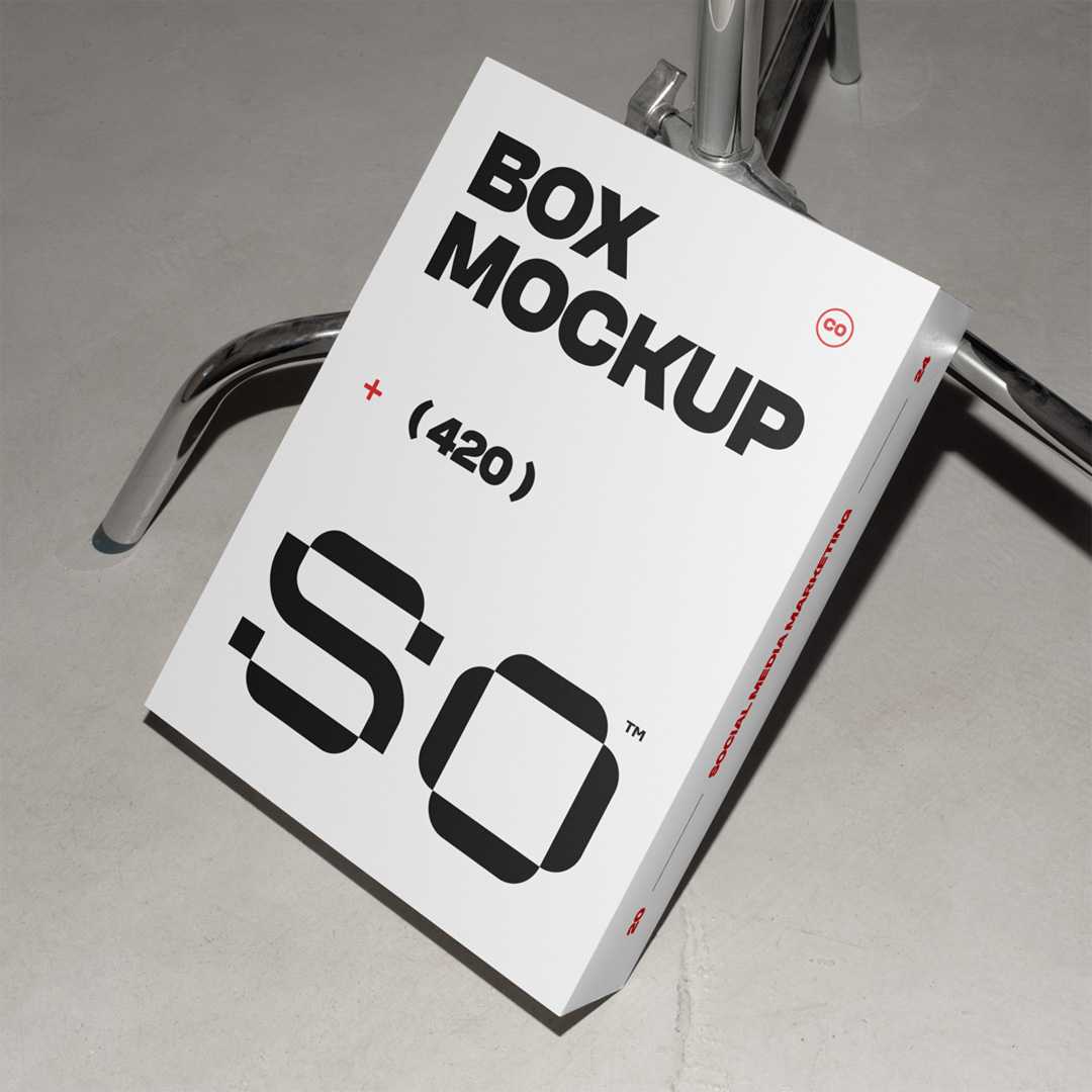 Free White Box Mockup